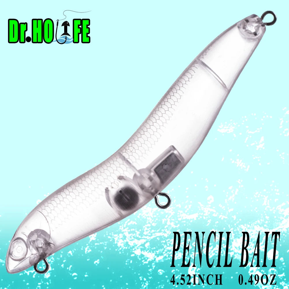 

Dr.Holife 15 шт./лот, приманка-карандаш для верхней воды, неокрашенная пустая приманка-карандаш, 11,5 см, 14 г, заготовки гольяна без губ для рыболовных приманок «сделай сам»