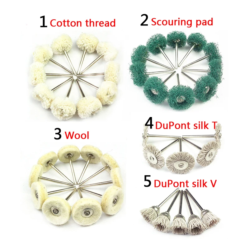 5 pcs Nylon Sikat Abrasif disc aksesoris DuPont dremel ukiran Polishing Wheel Set untuk Dremel Rotary Alat