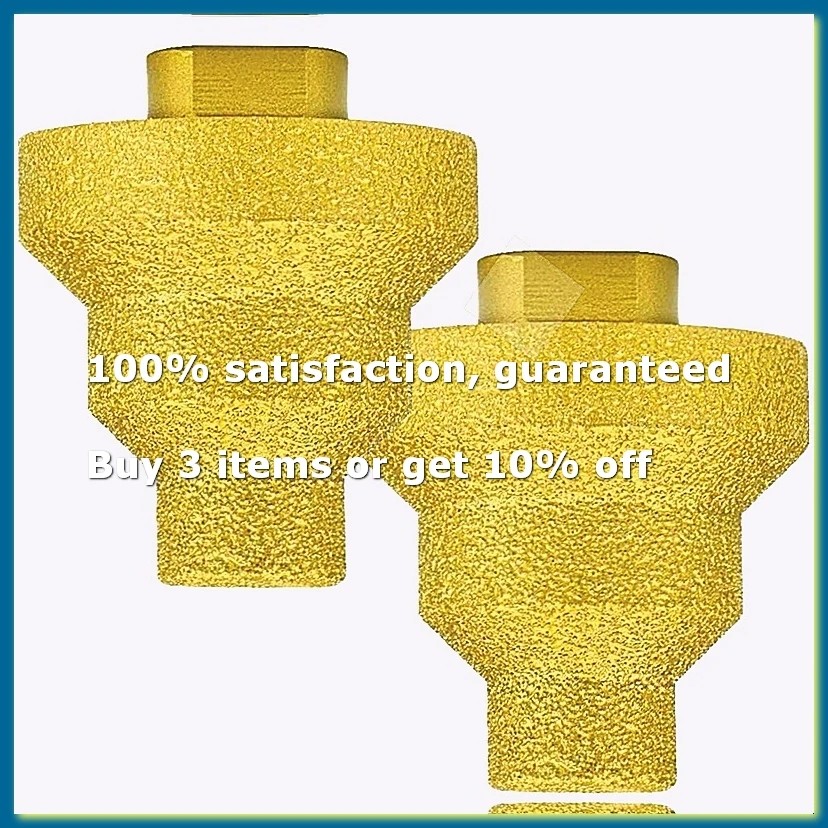 2pcs Diamond Core Drill Bit,20-35-50mm Chamfer Multi-Layer Conical Hole Opener,Diamond Step Drill Bit with Shank M14-A49I