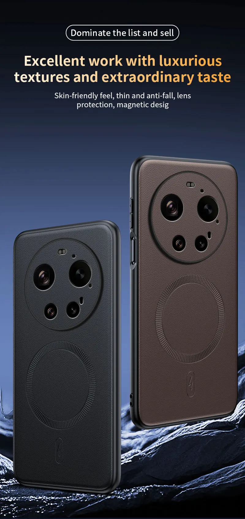 Für Xiaomi 17 Ultra Hülle Magnetische Leder-Schutzhülle Für Xiaomi 17 Ultra Anti-Fingerabdruck Rutschfest PC+TPU – Detail 5