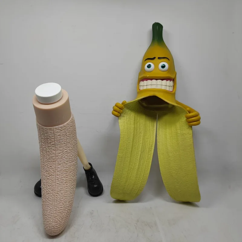 

2 Styles Fruit Toy Figurines Evil Banana Statues Trick Toys Evil Banana Mr. Desktop Ornament Home Decor Creative Gifts