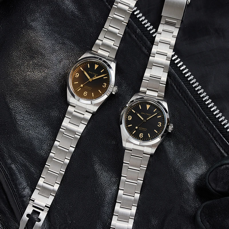 خمر اكسبلورر استبدال 39 مللي متر ساعة رياضية الياقوت مضيئة NH38 حركة سوار الفولاذ المقاوم للصدأ 100ATM رجل ساعة اليد