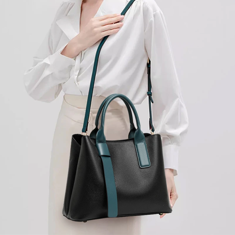 

Aidrani Women's Genuine Leather Bag 2024 New High-Quality Cowhide Handbag Elegant Versatile Single tote Shoulder Crossbody Bag