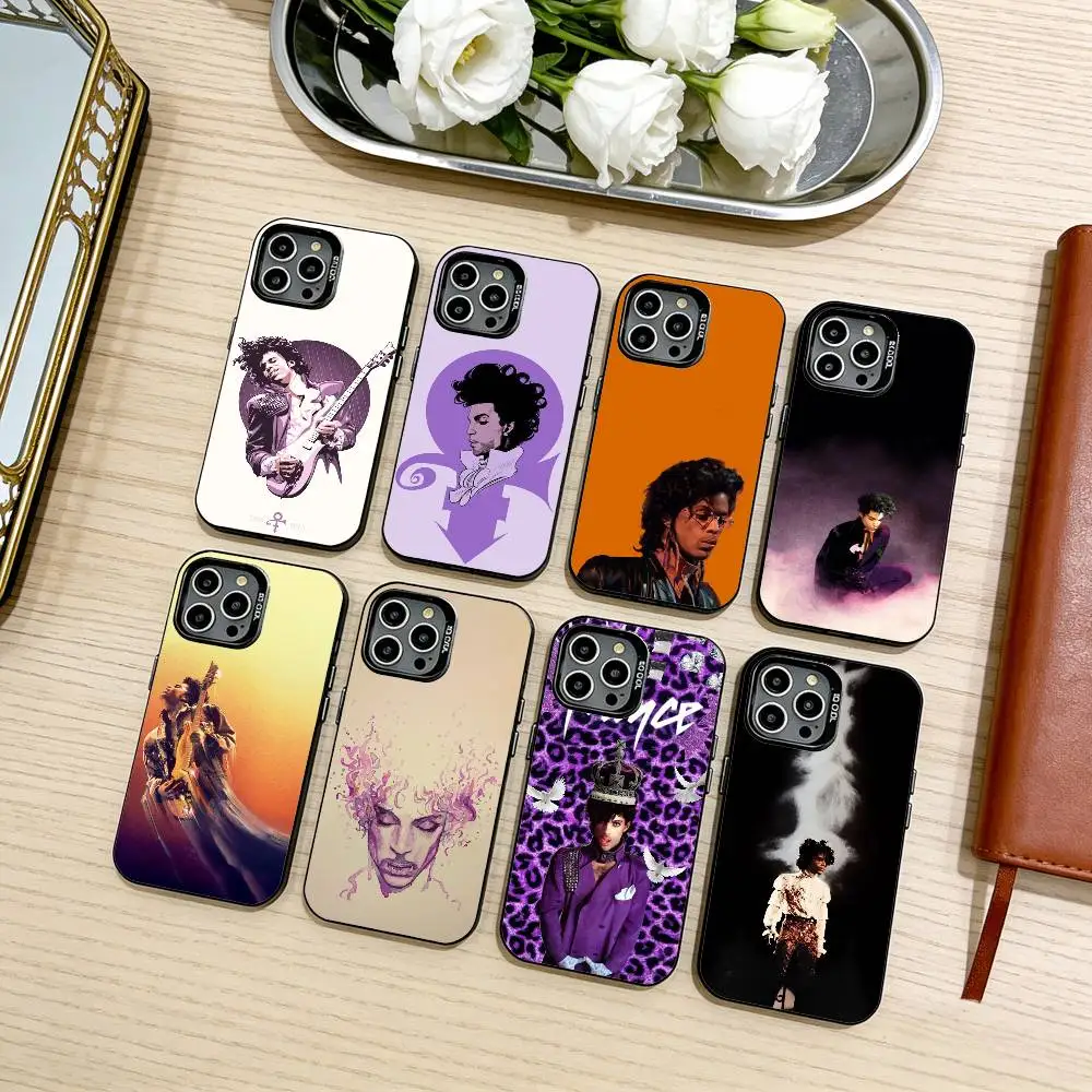 

P-Prince Rogers Nelson Singer Phone Case For iPhone17,16,15,14,13,12,11 Plus,Pro Max Black Candy silver phone case