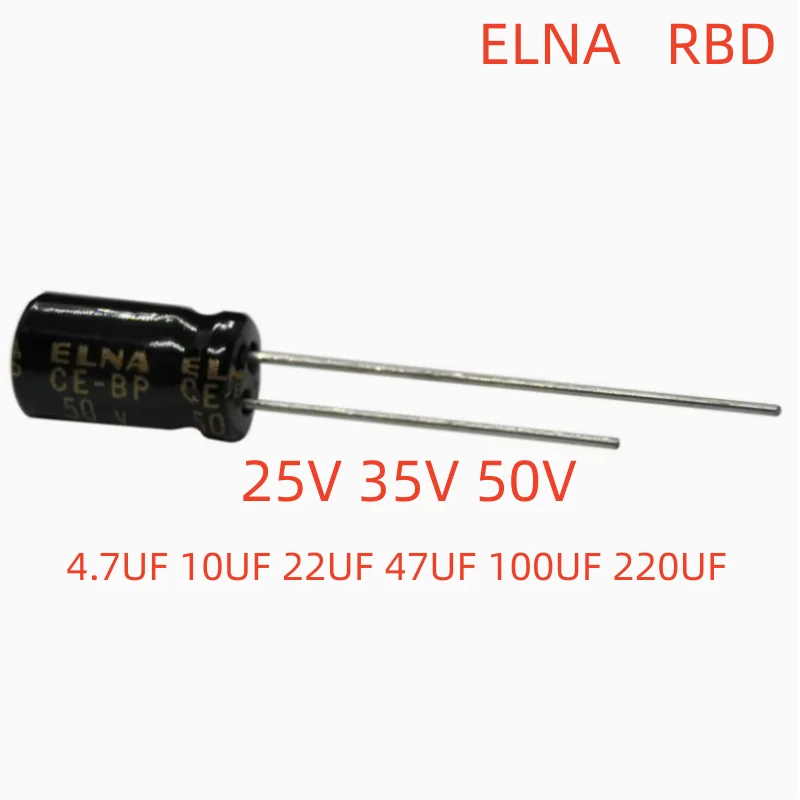 

20pcs/lot ELNA RBD CE-BP Series 4.7UF 10UF 22UF 33UF 47UF 100UF 25V 35V 50V Non Polar Nonpolar Bipolar HiFi Audio Capacitor NEW