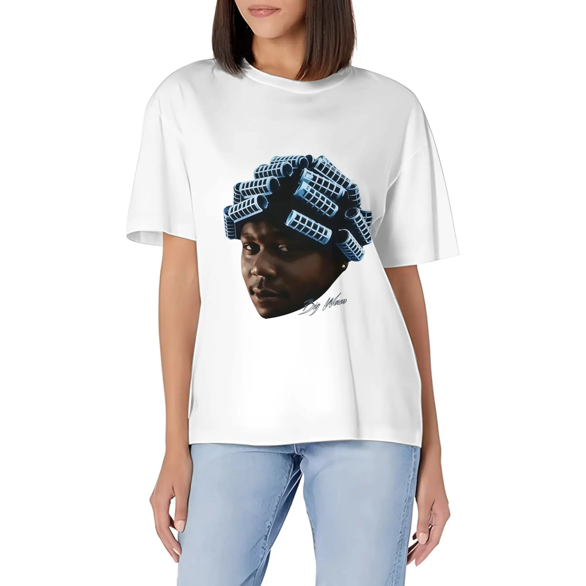 Big Worm Portrait DJ Khaled Graphic, Y2K, Street Style, Digital Print, Casual T Shirt