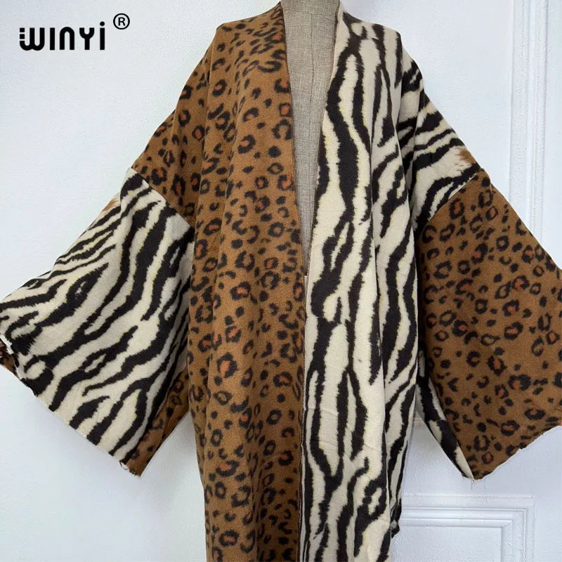 WINYI winter coat Africa women Retro print tassel Luxury Fur Loose OverCoat Thick Warm long down coat Europe cardigan new abaya