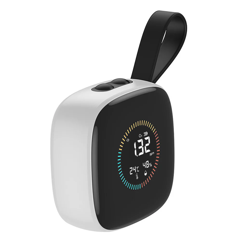 Dienmern Portable Mini 3-in-1 O3 (Ozon) Detektor Suhu Kelembaban dengan Baterai Lithium Isi Ulang 2000mah