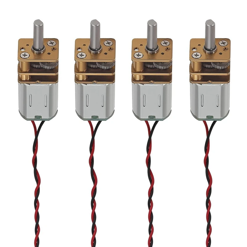 GEGE 8PCS Mini N20 Gear Motor DC 3V-6V Slow Speed Full Metal Gearbox Micro-Type Motor For DIY Robot Car RC Toys With Terminal