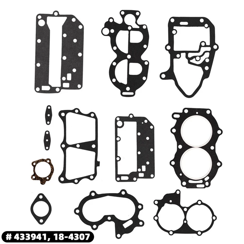 Gasket Kit Powerhead For Johnson/Evinrude 25/35Hp 2Cyl X-Ref 433941 18-4307