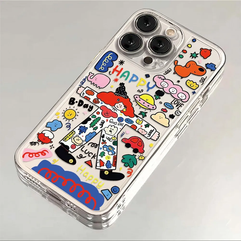 Fashion Cute Girl Happy Hour Phone Case For Xiaomi Redmi Note 15C 14 13 12 12S 12C 11 10 10C 13C 10s A2 A3 Pro Plus 4G 5G Cover