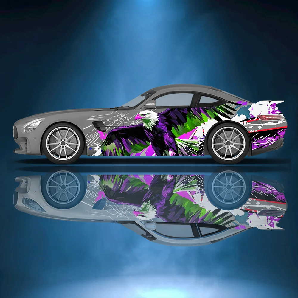 

Fierce Animals Eagle Wolf Car Vinyl Wraps Decal Self-adhesive PVC Sticker Suitable for Trucks SUV Decoration Auto Accessories