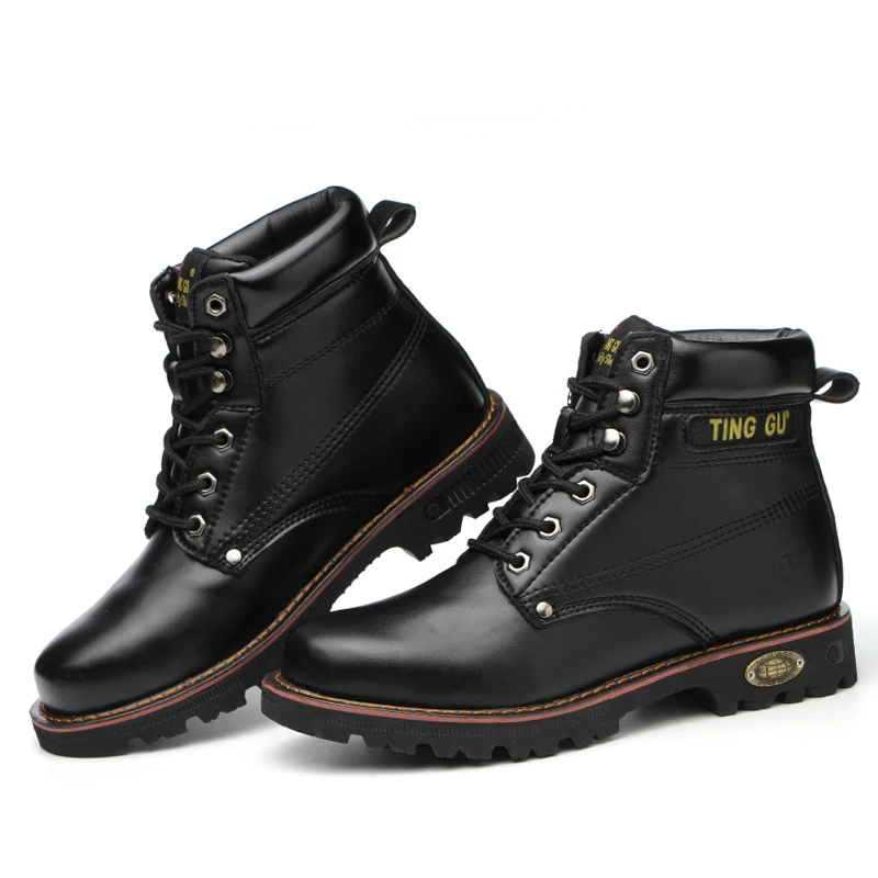 Safety shoes men for work Waterproof Non-slip Sneakers Warm Boots Outdoor Male Hiking Boots Rubber Wear-resistant Work Shoes