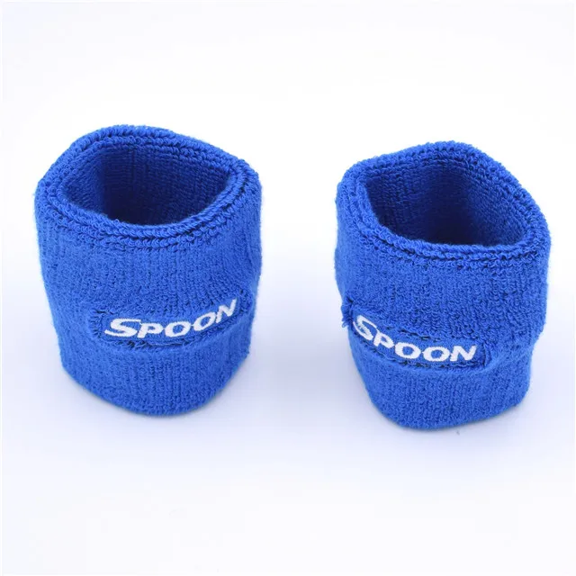 1pair(2pcs) spoon sport Reservoir Brake Clutch Oil Tank Cap Sock Car Styling