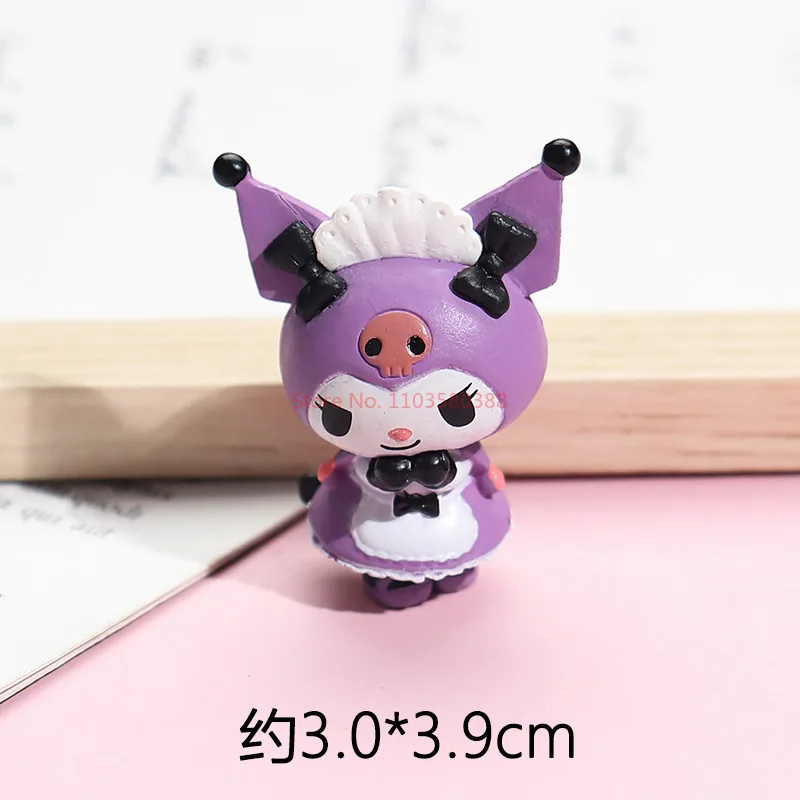 Kuromi Hand Doll 3cm-4cm 5pcs Cake Decoration Room Car Ornaments Diy Accessories Twisted Egg Doll Collection Children's Toy Gift