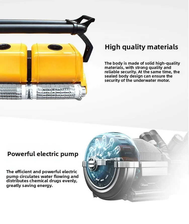 La machine d'aspiration automatique des eaux usées peut monter le mur, équipement de nettoyage des piscines, aspiration des eaux usées de piscine