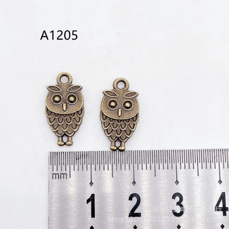 Factory Direct Sales 100Pieces DIY Ornament 18*9MM Owl Double-Sided Pendant Clothing and Bag Materials