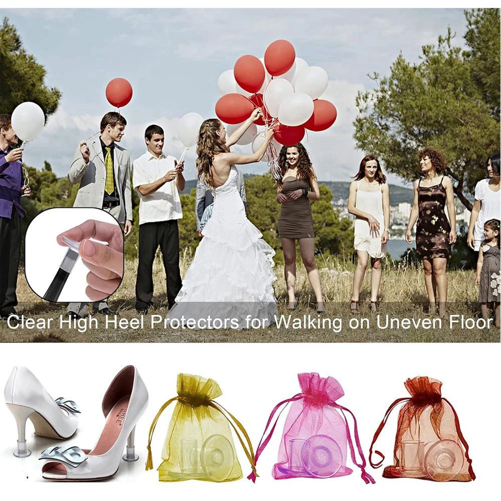 18 Paare/los High Heel Protector Für Gras Frauen Schuh Ferse Savers Abdeckungen Anti-slip Ferse Stopper für Braut Hochzeit im Freien Party