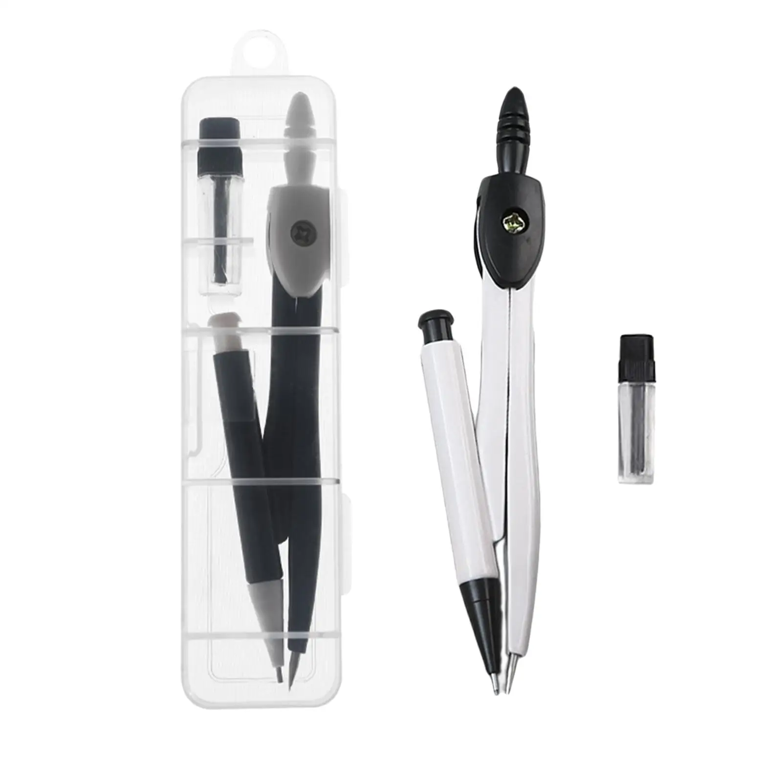 Professional Metal Compasses with Storage Case Mechanical Pencil with Refill for School Office Stationery Supplies