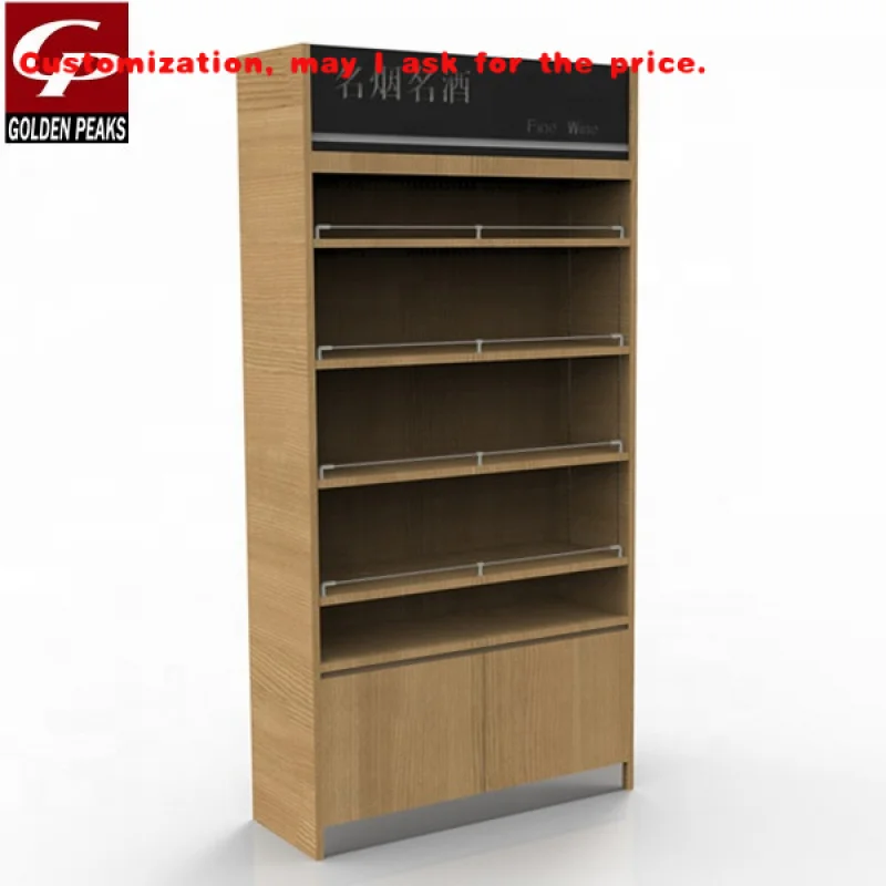 custom.New Design Red Wine and  Wall Shelves Wooden Display Cabinet