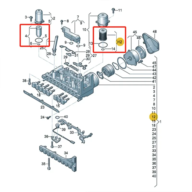 For B9 C7 C8 F53 4GA 8RB FYB Engine 2.0D 3.0D 2.0T 3.0T e 2009~ DL382 Transmission Hydraulic Filter 0CK325121D
