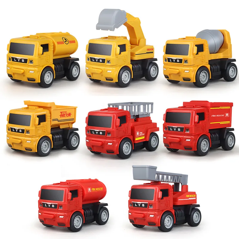 Transformation Robot Toys for Children Excavator Trucks Kids Gift Firefighting Truck Deformation Robots Toys for Boys