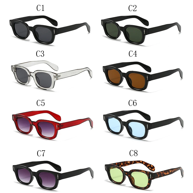 إطار صغير مربع النظارات الشمسية النساء الرجال الكلاسيكية الفاخرة Sunies الترفيه تخفيف نظارات شمسية سيدة رجل UV400 نظارات واقية
