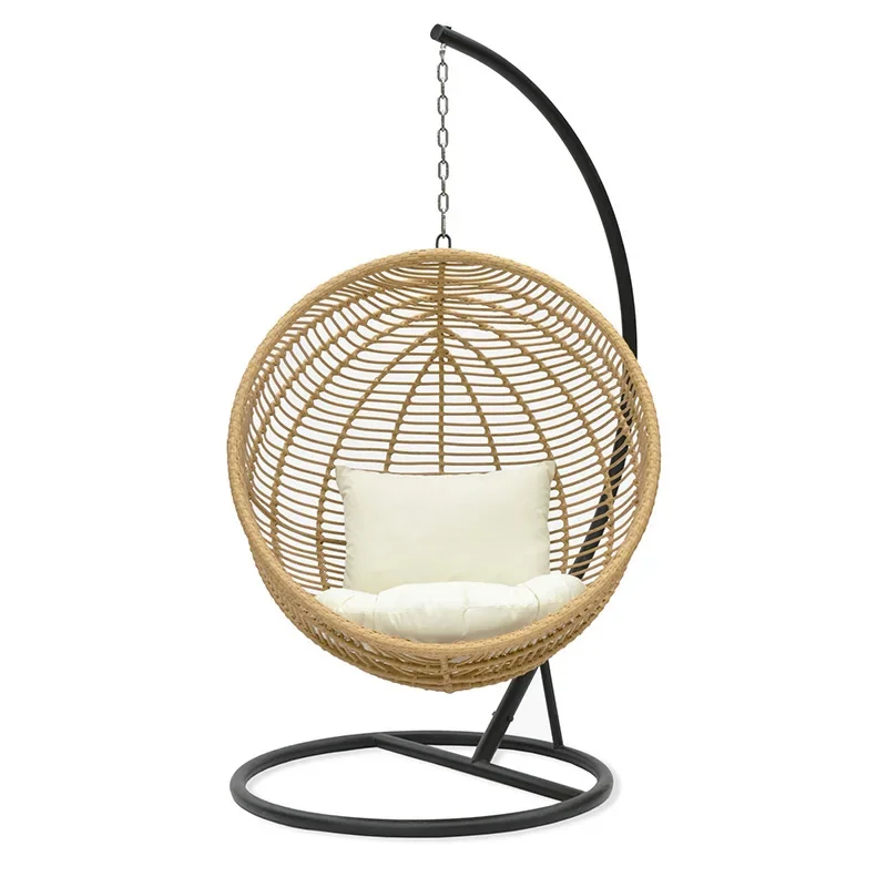 

New Style Swing Hanging Chair Home Single Rattan Woven Bird's Nest Hanging Basket Balcony Cradle Furniture