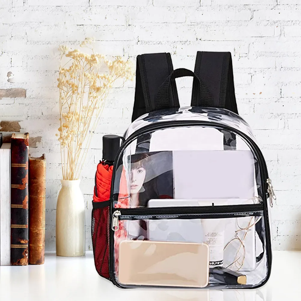 

Small Transparent Backpack Waterproof PVC Clear Stadium Approved Outdoor Storage Bag Multi-Function Portable Shoulder Bag
