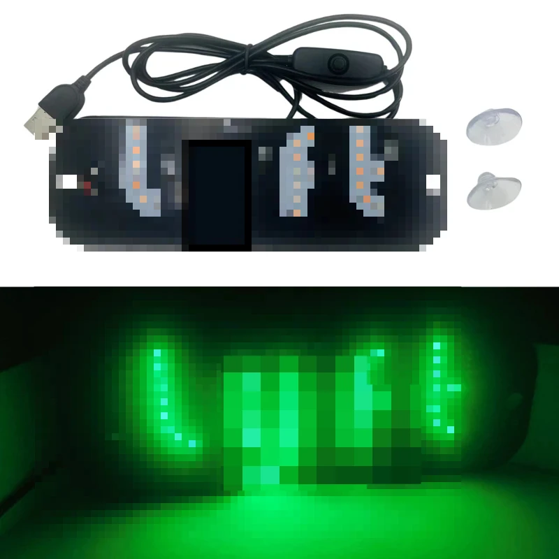 ZN Light Sign for Car with USB Plug 12V Charge, Blue Glowing, 7.4\