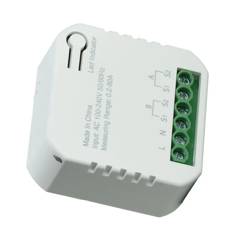BHTS-Tuya Wifi Smart Energy Meter 80A 1 Channel For Solar/PV AC100-240V Smart Wifi Energy Meter App Monitor Power