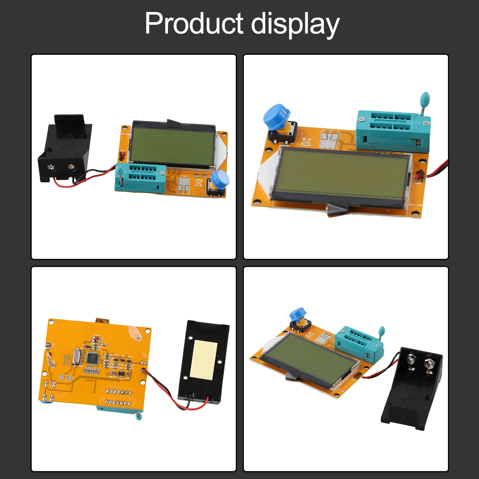 Transistor Tester For Mega328, Digital Component Analyzer For Diode MOSFET Capacitor Resistor With Backlight LCD