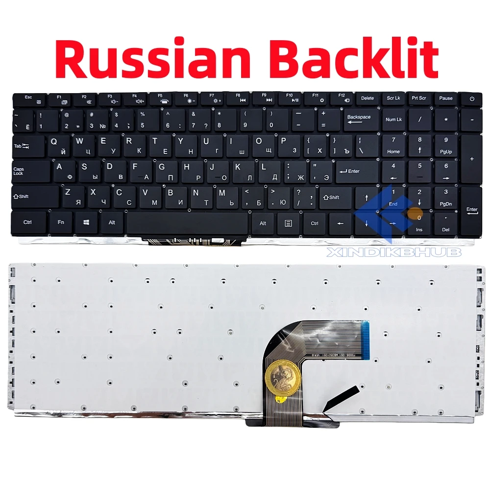 XIN-Russian Backlit Laptop Keyboard For XU156 MB3501051 F0006-051 XK-HS431 3501051 35016004 A15 Plus/Y156N/N15 Plus/A15 Pro