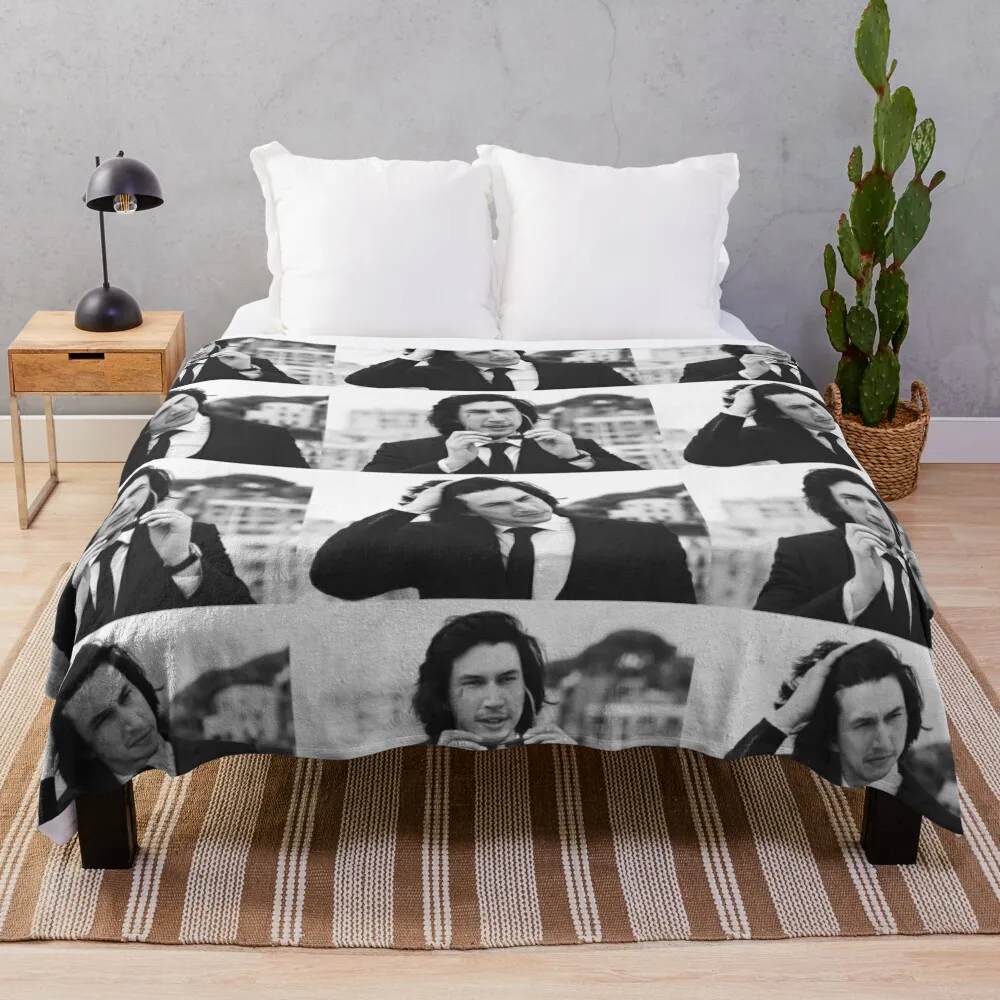 Cannes Adam Driver Edit Throw Blanket Blankets For Bed Sofa Blanket Nap Blanket