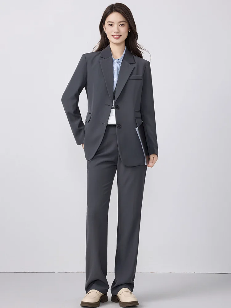 Black professional suit for women2025New high-end formal suit jacket for interviews and workplace commuting