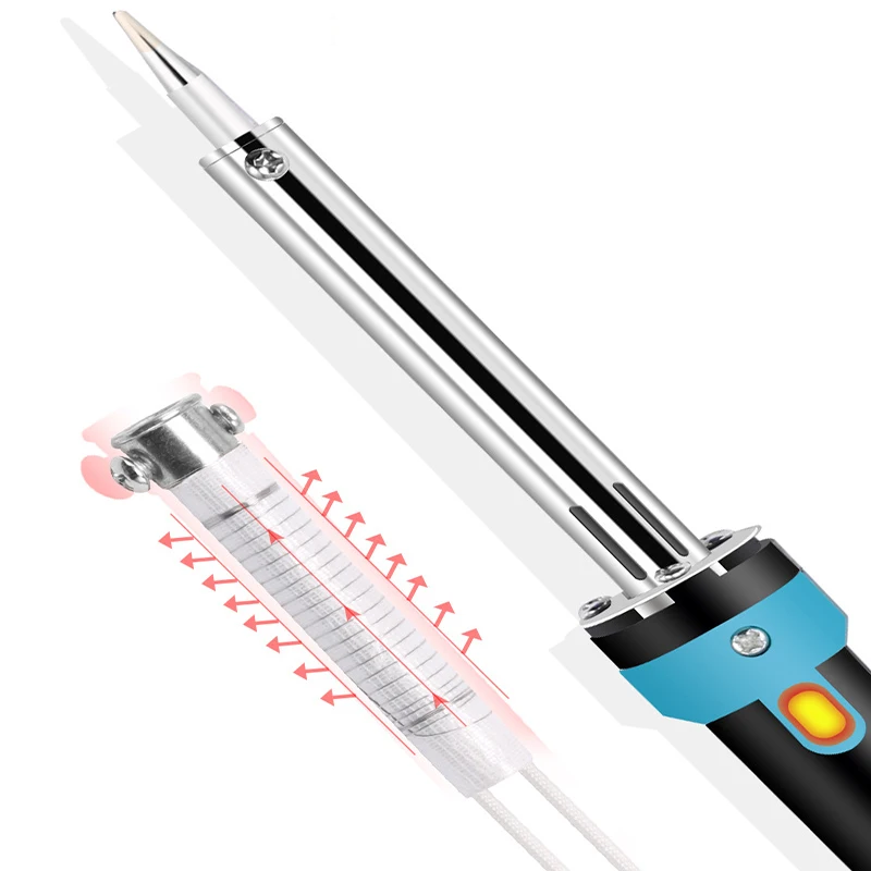 Adjustable Temperature External Heating Type Electric Soldering Iron Pen 30W 40W 60W Welding Solder Rework Repair Welding Tools