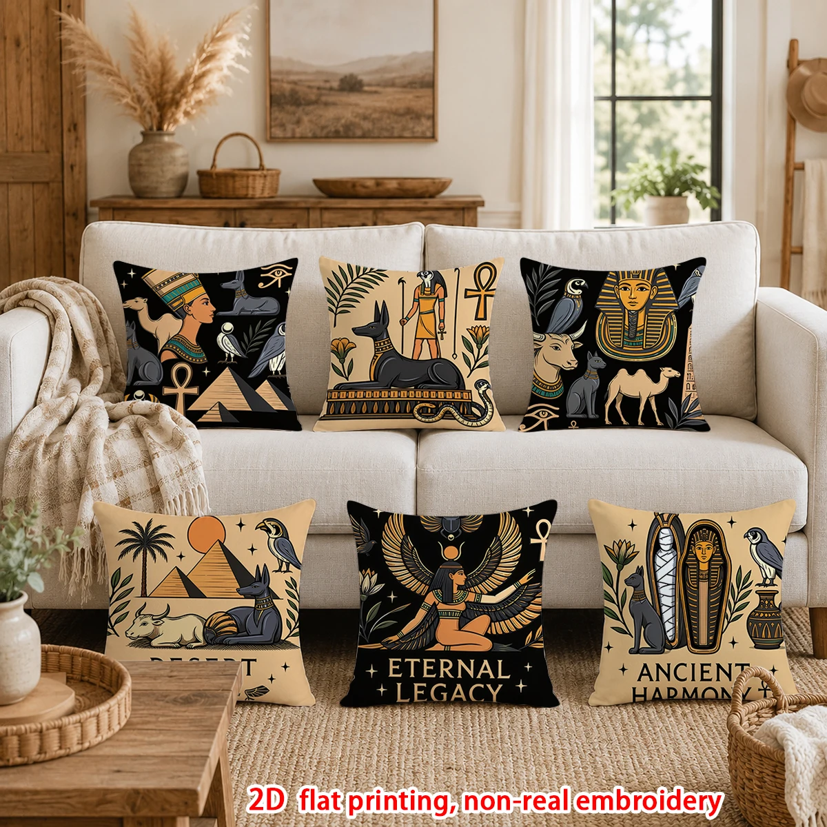 6 Buah Sarung Bantal Lempar Ga - Home Decor Egypt ulasan dan harga