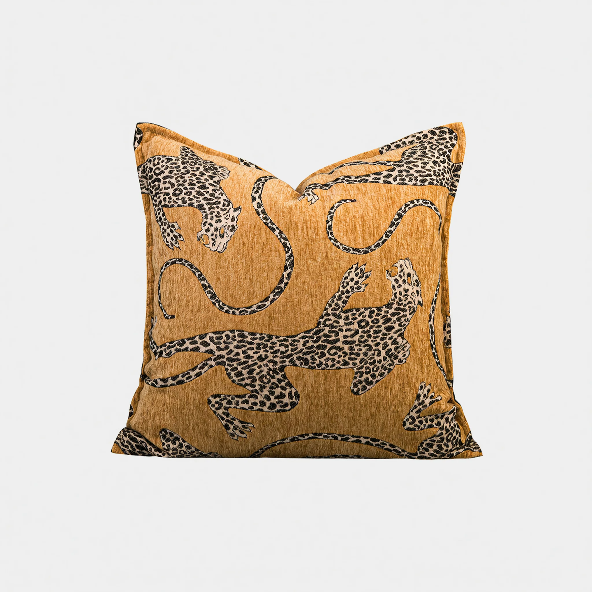 Yellow Geometric Velvet Pillow Cover 45x45cm Luxury Semicircle Cushion Case Modern Sofa Decorative Pillow