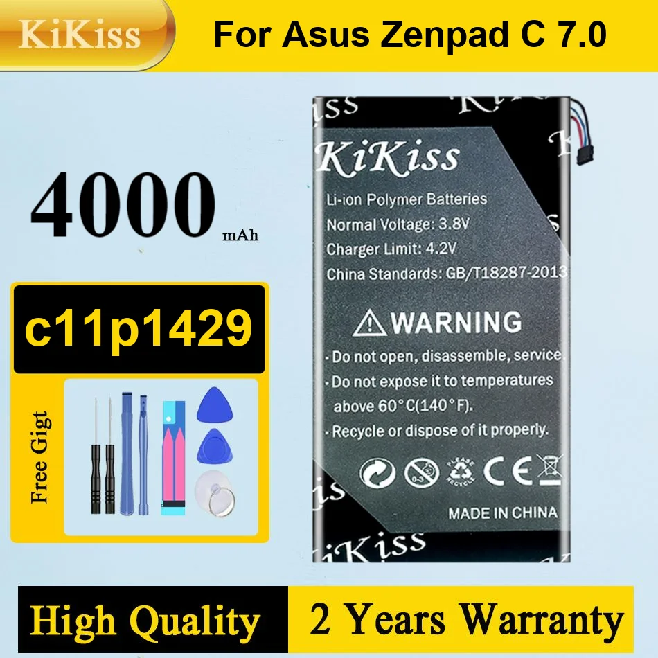 

Fast-Charging Replacement C11p1429 Tablet Battery For Asus Zenpad C 7.0 C7.0 Z170MG Z710CG Z710C P01Z P01Y 4000Mah