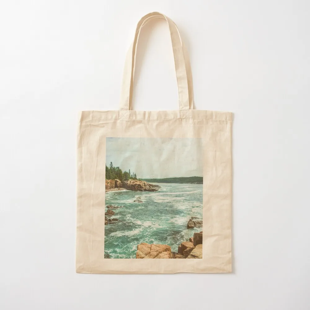 

Acadia Coastline - National Park Ocean Tote Bag Fabric bag women bag sac pour femme Canvas Tote