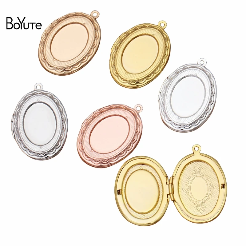 BoYuTe (10 Pieces/Lot) 22*29MM Locket Pendant Oval 13*18MM Cabochon Base Tray Floating Locket