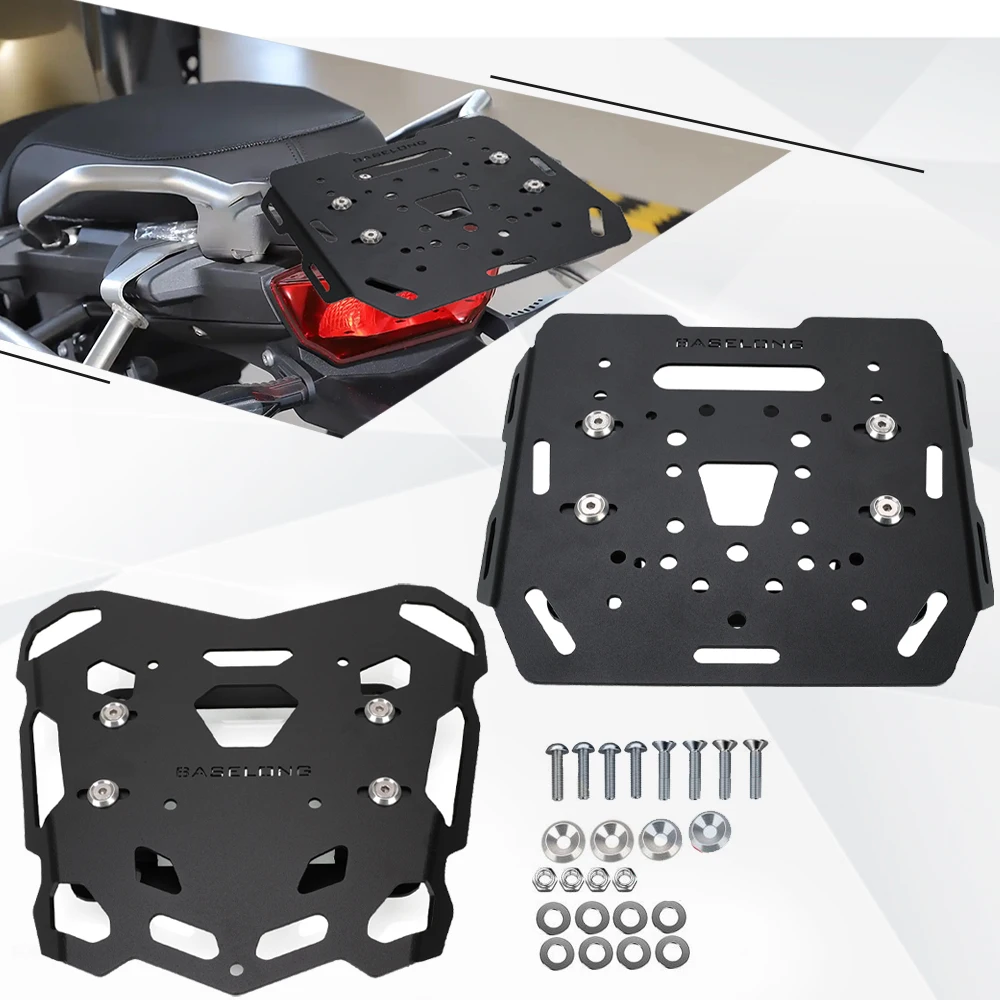 

FOR DUCATI MULTISTRADA V4 V4S 2021 2022 2023 2024 2025 Motorcycle Carrier Case Top Box Support Holder Bracket Rear Luggage Rack
