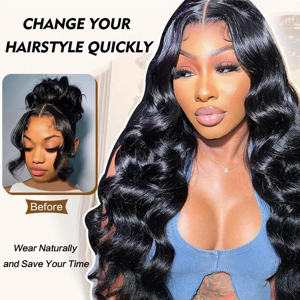 32 36 بوصة الخامس جزء شعر مستعار شعر الإنسان 100% ريمي شعر بشري خام 220% لا الغراء البرازيلي الجسم موجة الخامس جزء خصلات الشعر المستعار الإنسان للنساء