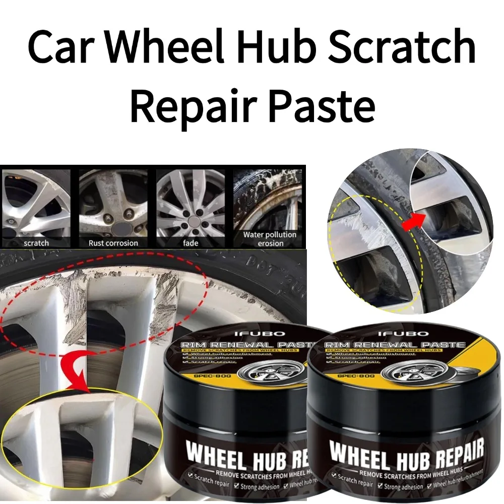 Car Wheel Hub Scratch Repair Paste Automobile Wheel Rim Scratch Reconditioning Paste Multi-Use Paint Repair Deep Cleaning Tools