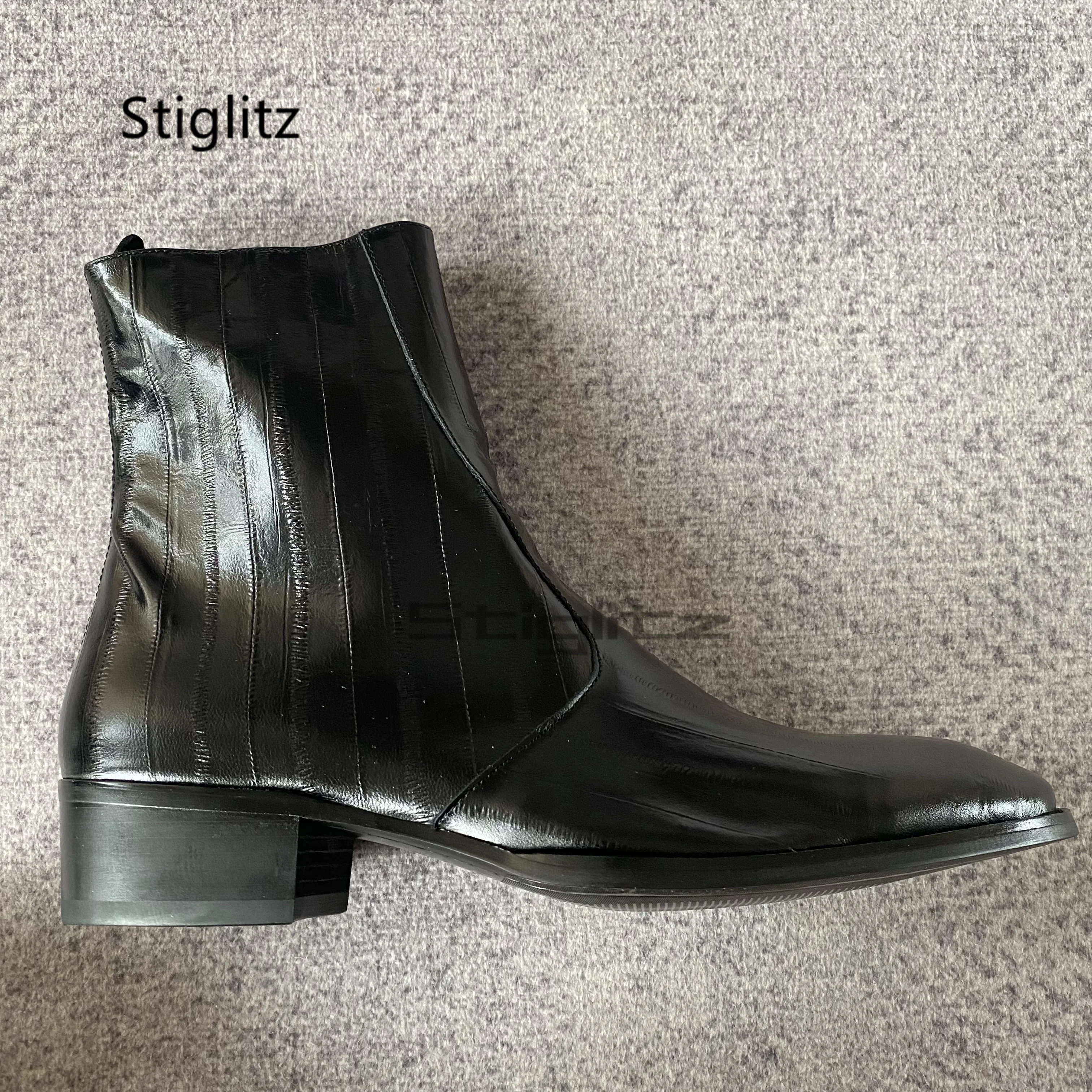 Brytyjskie czarne skórzane bot – Men Shoes Size 11 recenzja i cena