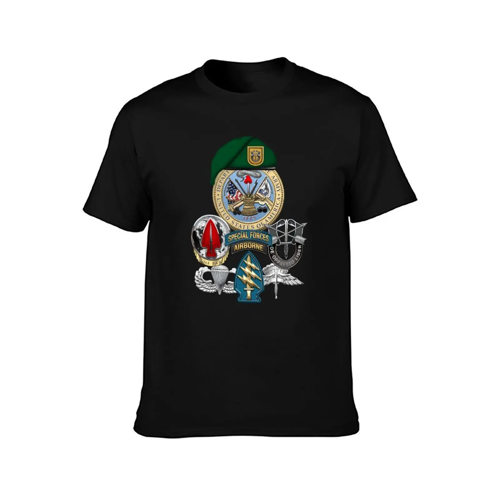 1st Special Forces Group - Green Berets Special Edition T-Shirt All Match Basic Short Sleeve Top T-Shirt