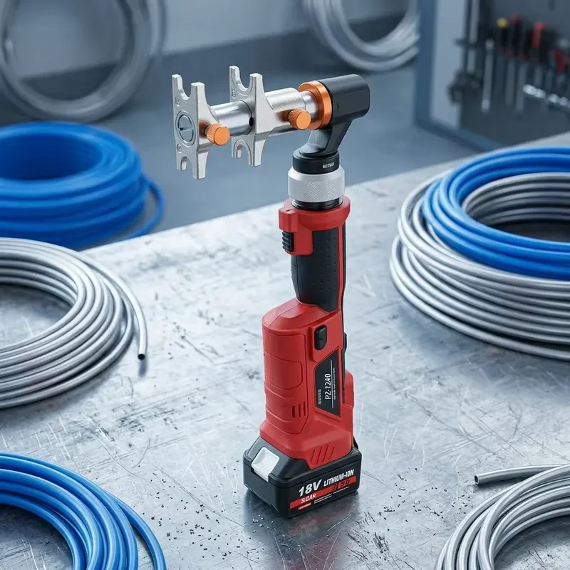Designed for professional plumbers and DIY enthusiasts, this battery-powered hydraulic tool eliminates the physical strain of