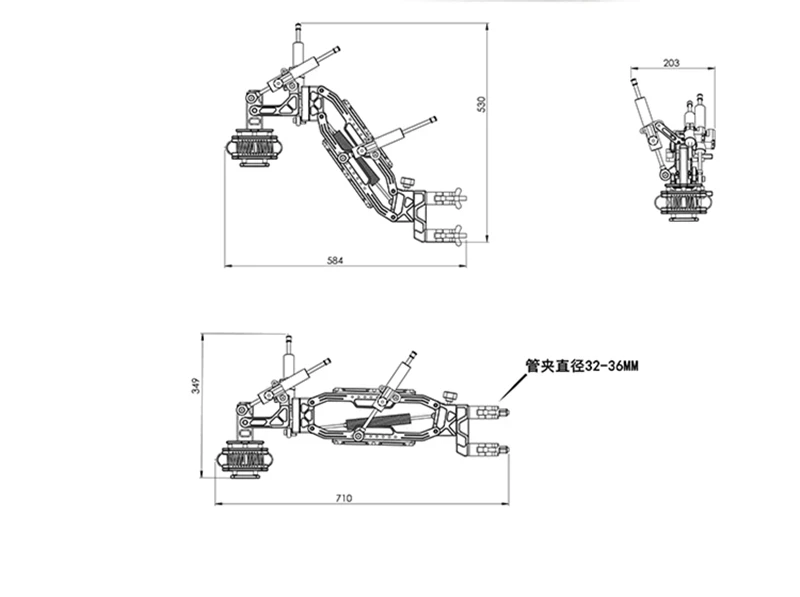 Camera Shock Absorbing ARM Dampener With 3 Hydraulic Damper 11kg Vehicular Stabilizer FOR  RONIN MX S RS2 RC2  Weebill