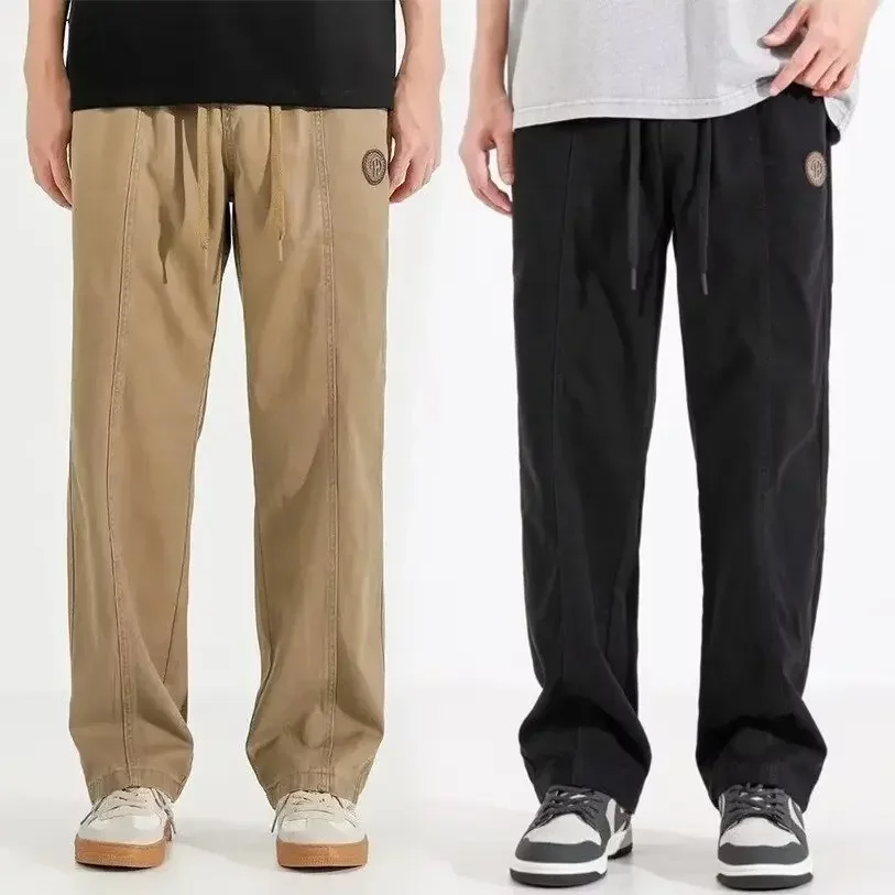 

American Functional Work Pants with Multiple Pockets for Men's Summer New High Street Ins Trendy Brand Loose Straight Leg Pants