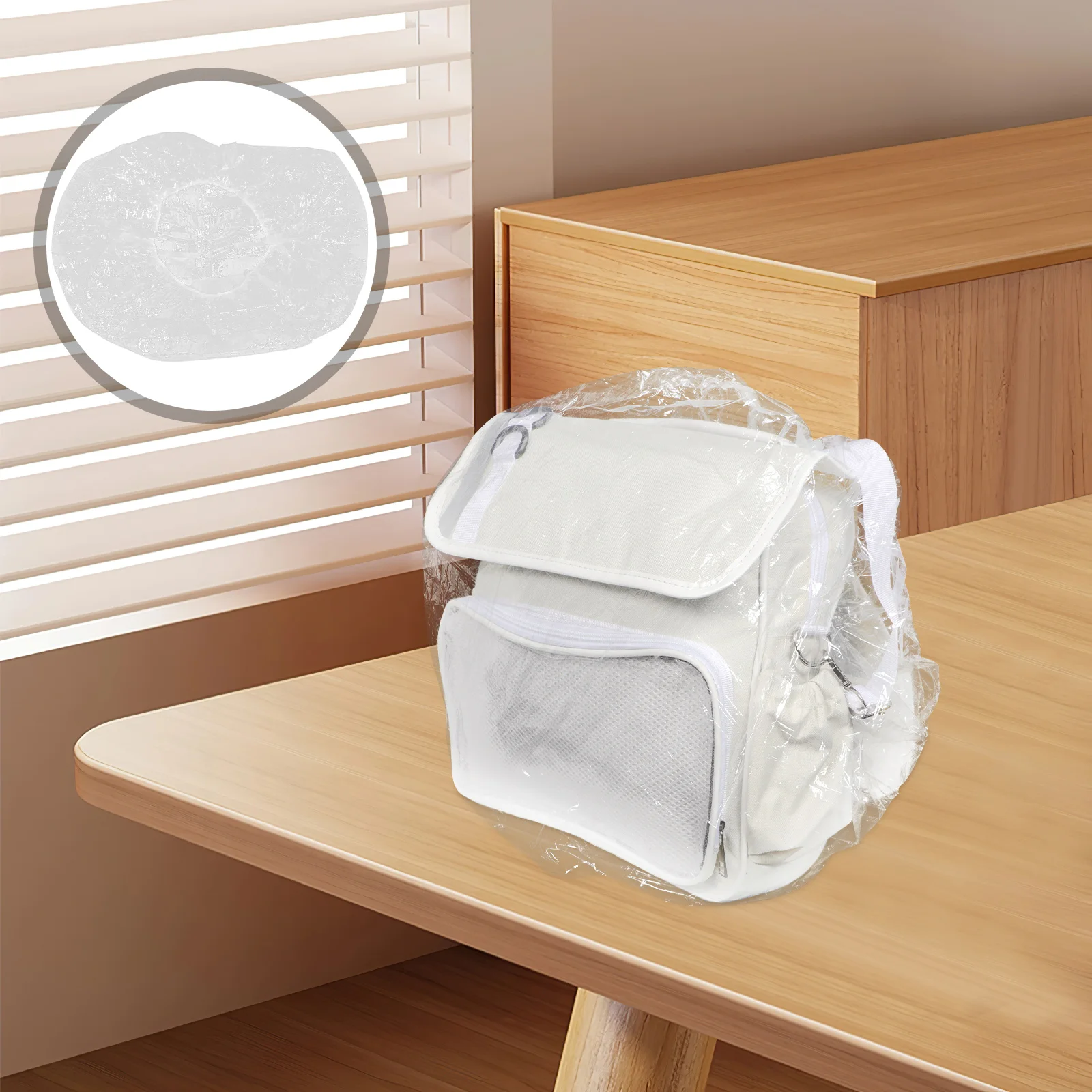 

10pcs Waterproof Backpack Cover Lightweight Transparent Plastic Rain Shield Foldable Outdoor Cycling School Children Pack